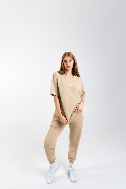 Concave Womens Track Pant - Beige/Beige