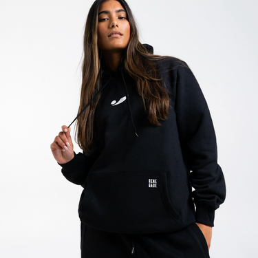 Concave Womens Pullover Hoodie - Black/White