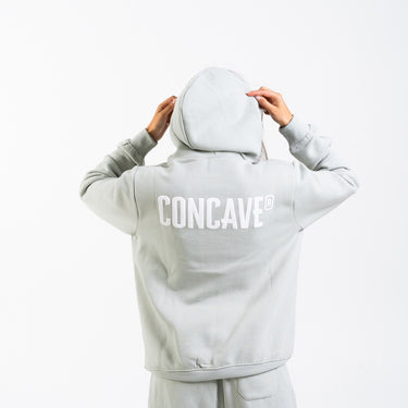 Concave Womens Pullover Hoodie - Grey/White