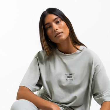Concave Womens Wave Tee Oversize - Grey/Black
