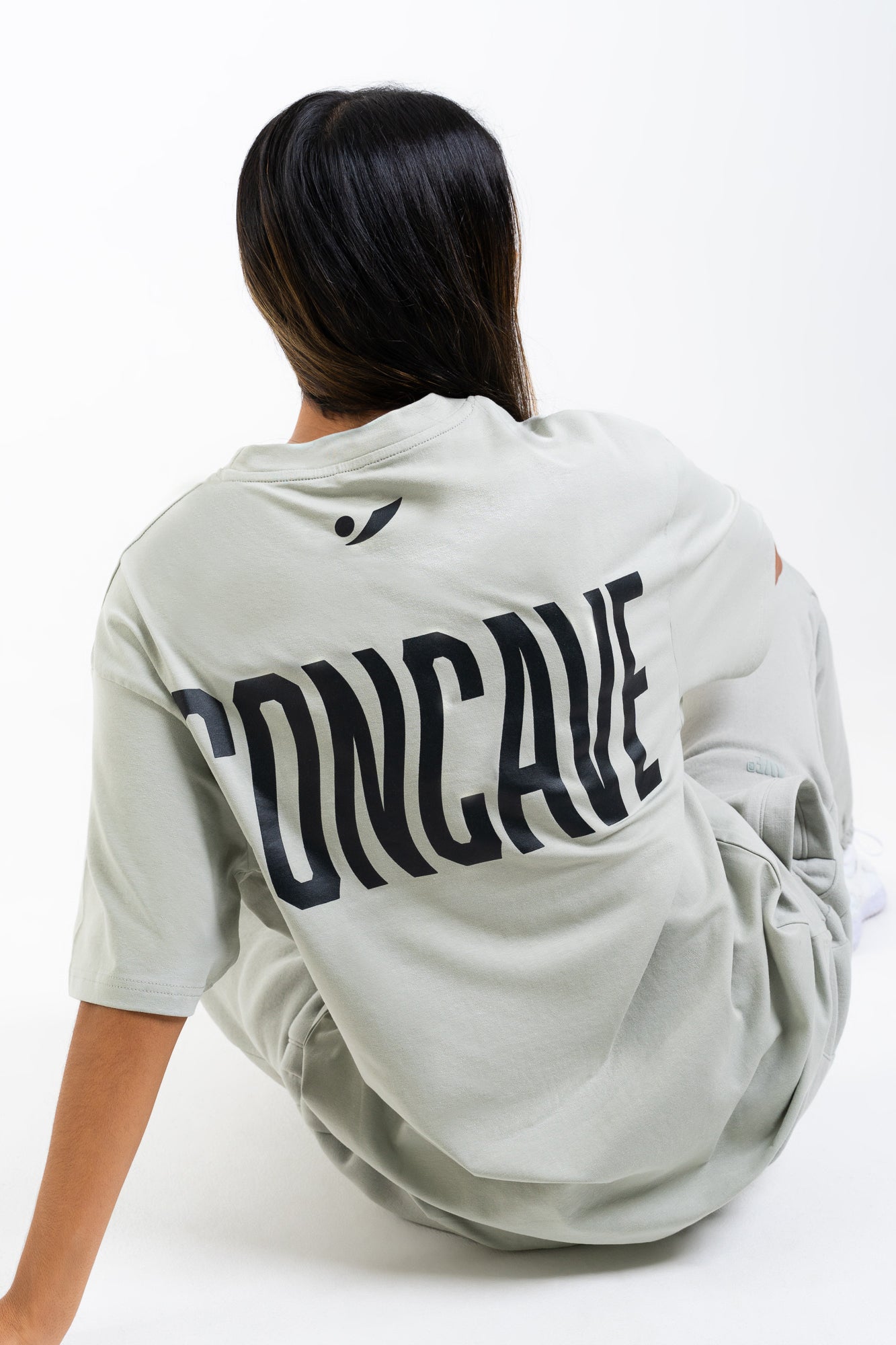 Concave Womens Wave Tee Oversize - Grey/Black