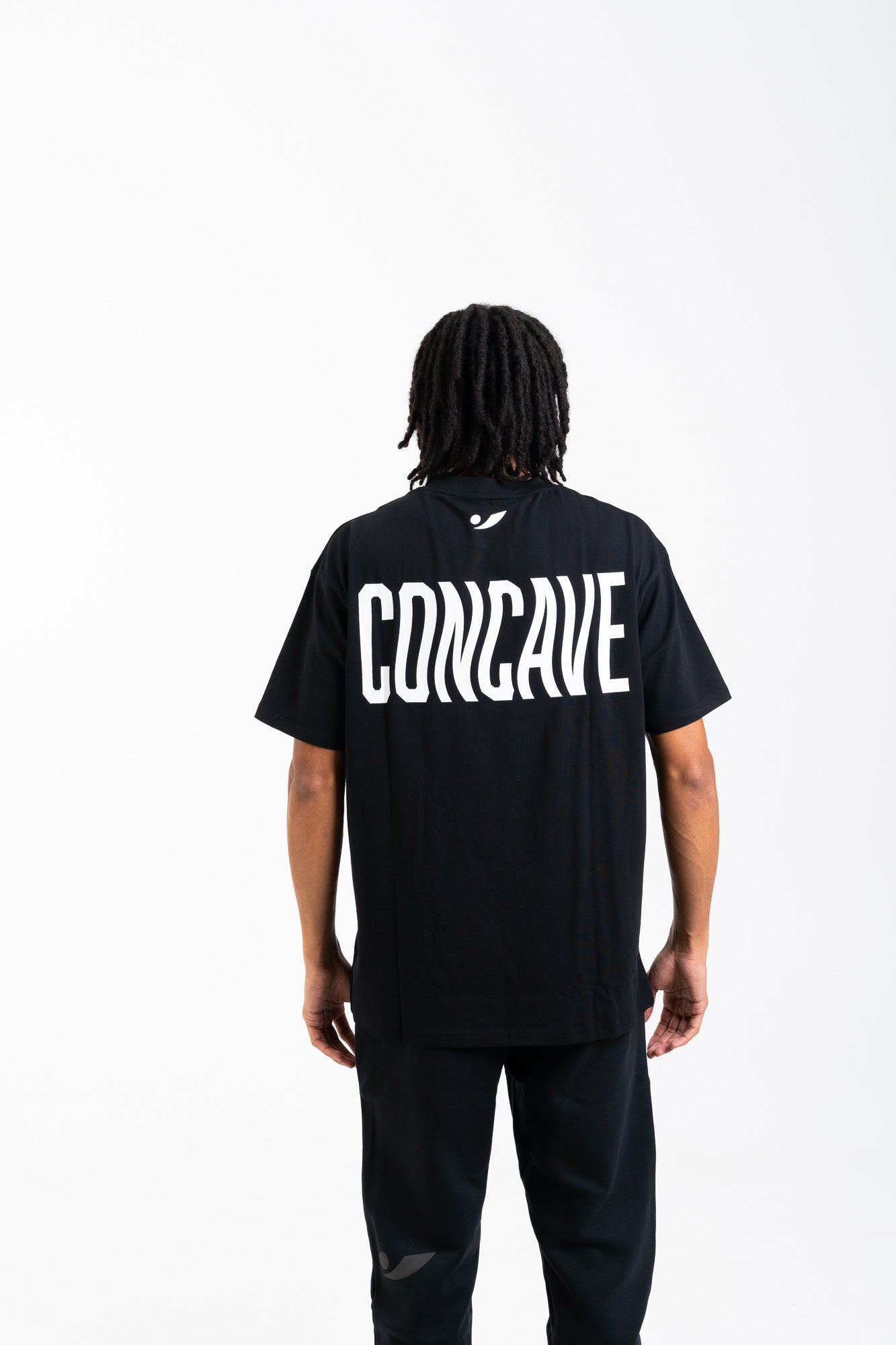 Concave Mens Wave Tee Oversize - Black/White