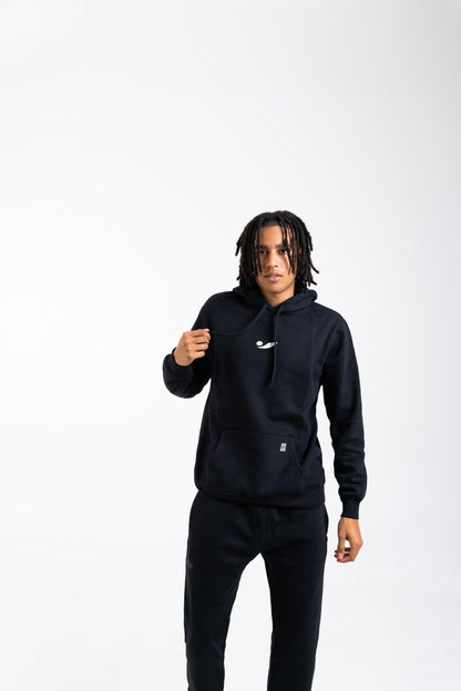 Concave Mens Pullover Hoodie - Black/White