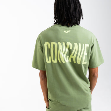 Wave Tee Oversize-Olive Green/Green