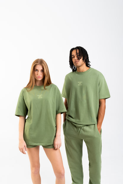 Concave Mens Wave Tee Oversize - Olive Green/Green