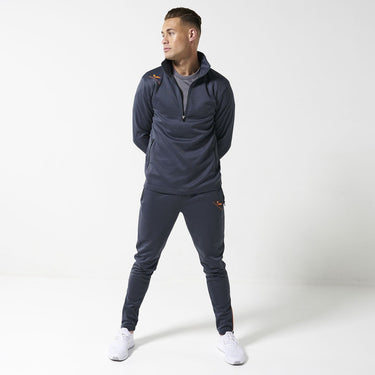 Concave Tracksuit Bottoms - Charcoal/Zest