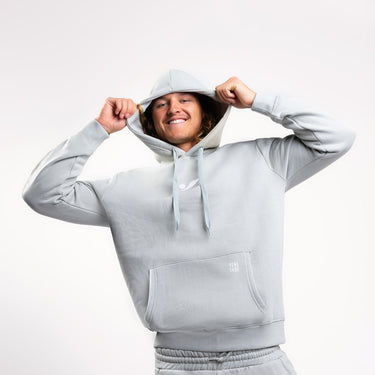 Pullover Hoodie-Grey/White