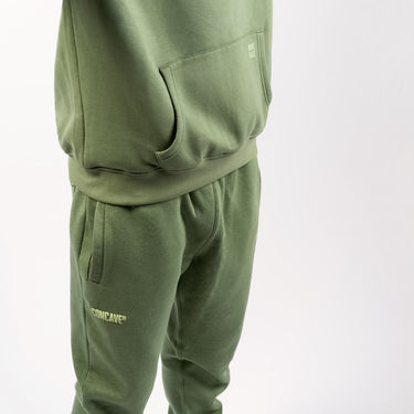 Concave Mens Track Pant - Olive Green/Green